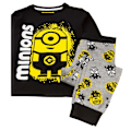 Miniatyrbild 5 av 6: Minions Pojkar Lång Pyjamas Set 7-8 År Svart/Grå/Gul Black/Grey/Yellow 7-8 Years