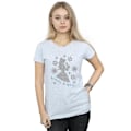 Miniatyrbild 2 av 5: Disney Princess Dam/Damer Belle Vinter Silhouette Bomull T-Shirt Sports Grey S