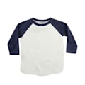 Miniatyrbild 1 av 3: Larkwood Barnkläder/Barn Långärmad Baseball T-Shirt 0-6 Månader White/Navy 0-6 Months