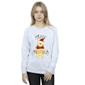 Miniatyrbild 3 av 4: Disney Dam/Damer Winnie The Pooh Happy Christmas Holly Sweatshirt Sports Grey 4XL