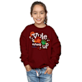 Miniatyrbild 2 av 5: National Lampoon's Christmas Vacation Girls Yule Crack Up Sweatshirt Burgundy 12-13 Years