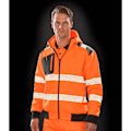 Miniatyrbild 2 av 2: Result Äkta Återvunnen Unisex Vuxen Robust Säkerhet Full Zip Hoo Fluorescent Orange M