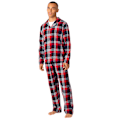 Miniatyrbild 6 av 6: SF Tartan Pyjamasset Herr M Röd/Marinblå Red/Navy M