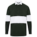 Miniatyrbild 1 av 3: Front Row Unisex Rugbytröja med paneler för vuxna M Flaska/Vit Bottle/White M