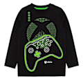 Miniatyrbild 1 av 3: Xbox Pojkars Spelkontroll Långärmad Pyjamas Set 14-15 År B Black/Green 14-15 Years