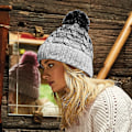 Miniatyrbild 2 av 2: Beechfield Unisex Ombre Styled Beanie One size Svart/Ljusgrå Black/Light Grey One size