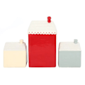 Miniatyrbild 2 av 3: Something Different Hus Dekoration Set (3-pack) Cream/Red One Size