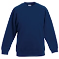 Miniatyrbild 1 av 2: Fruit Of The Loom Barnkläder Unisex Raglanärm Sweatshirt 7-8 Navy 7-8