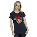Miniatyrbild 2 av 4: Disney Dam/Kvinnor Minnie Mouse Leopard Jul Bomull T-Sh Navy Blue M