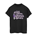 Miniatyrbild 1 av 4: Willy Wonka Dam/Damer Drömmare Text Bomull Boyfriend T-Shir Black M