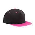 Miniatyrbild 1 av 2: Beechfield Contrast 5 Panel Snapback Cap One Size Svart/Fuchsia Black/Fuchsia One Size