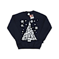 Miniatyrbild 1 av 5: Star Wars Dam/Damer Julgran Sweatshirt L Mörkblå Deep Navy L