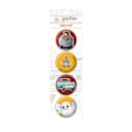 Miniatyrbild 1 av 2: Harry Potter Hogwarts Suddgummi Set (4-pack) One Size Röd/Gul Red/Yellow One Size