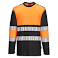 Miniatyrbild 1 av 2: Portwest Herr PW3 Bomull Hög Synlighet T-shirt 4XL Orange/Svart Orange/Black 4XL