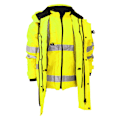 Miniatyrbild 2 av 2: Yoko Hi Vis Multi-Function Andningsbar & Vattentät 7-i-1 Jacka Hi Vis Yellow M