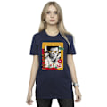 Miniatyrbild 2 av 3: Netflix Dam/Kvinnor Sex Education Otis Bakfull Collage Bomull Navy Blue S