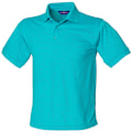 Miniatyrbild 1 av 2: Henbury Herr Kortärmad 65/35 Pique Poloskjorta XL Turkos Turquoise XL