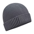 Miniatyrbild 1 av 2: Beechfield Unisex Vuxen Ekologisk Bomull Engineered Patch Beanie Graphite Grey One Size