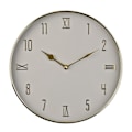 Miniatyrbild 1 av 2: Hometime Rund Väggklocka Grå & Guld One Size Vit White One Size