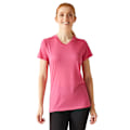 Miniatyrbild 4 av 6: Regatta Fingal V-halsad T-shirt för damer, storlek 14 UK, flamingorosa Flamingo Pink 14 UK