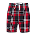 Miniatyrbild 1 av 5: Skinni Fit Herr Tartan Lounge Shorts XXL Röd/Marinblå Check Red/Navy Check XXL