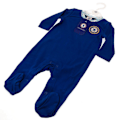 Miniatyrbild 3 av 3: Chelsea FC Baby Crest Långärmad Pyjamas 9-12 Månader Royal Royal Blue/White 9-12 Months