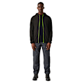 Miniatyrbild 5 av 5: Regatta Navigate Full Zip Fleece Jacka Herr S Svart/Limegrön Black/Lime Green S