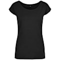 Miniatyrbild 1 av 2: Bygg ditt varumärke Dam/Dam Wide Neck T-shirt 4XL Svart Black 4XL