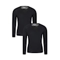 Miniatyrbild 1 av 4: Mountain Warehouse Merino Ull Baslager Topp (2-pack) Black S
