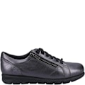 Miniatyrbild 3 av 4: Fleet & Foster Dam/Dam Polperro Läder Sneakers 5 UK Pewter Pewter 5 UK