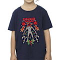 Miniatyrbild 3 av 4: Netflix Girls Stranger Things Jul Demogorgon Bomull T-shirt Navy Blue 7-8 Years