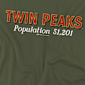 Miniatyrbild 4 av 5: Twin Peaks Herr Population T-Shirt L Militärgrön Military Green L