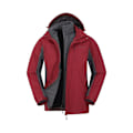 Miniatyrbild 4 av 5: Mountain Warehouse Mens Thunderstorm 3 i 1 Vattentät Jacka X Red XL