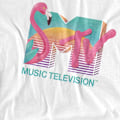 Miniatyrbild 3 av 5: MTV Unisex Vuxen Flamingo Logotyp T-Shirt XXL Vit White XXL