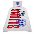 Miniatyrbild 1 av 2: England FA Born To Play Crest Påslakan Set Enkelsäng Vit/Mörk White/Dark Blue/Red Single