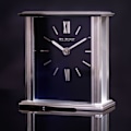 Miniatyrbild 2 av 6: Wm.Widdop Silver Mantel Clock Marinblå Urtavla En Storlek En Färg One Colour One Size