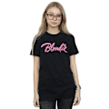 Miniatyrbild 2 av 3: Blondie Dam/Kvinnor Klassisk Logotyp Bomull Pojkvän T-shirt 5XL Black 5XL