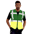 Miniatyrbild 2 av 2: Yoko Hi-Vis Premium Executive/Manager Väst / Jacka (2-pack) Green/Hi Vis Yellow 3XL