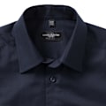 Miniatyrbild 5 av 6: Russell Collection Herr Långärmad Easy Care Skräddarsydd Oxford S Bright Navy 15.5inch