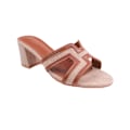Miniatyrbild 1 av 4: Var kommer det ifrån Dam/Dam Drama Cut Out PU Bred Block Heel Tan 5 UK Wide