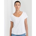 Miniatyrbild 2 av 2: Mantis Dam/Kvinnors Lös Passform V-Ringad T-Shirt L Vit White L
