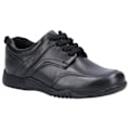 Miniatyrbild 1 av 4: Hush Puppies Boys Harvey Läderskolskor 2 UK Svart Black 2 UK