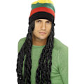 Miniatyrbild 2 av 2: Smiffys Rasta Kostymhatt för Herrar, Storlek: One Size, Flerfärgad Multicoloured One Size