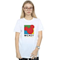 Miniatyrbild 2 av 3: Disney Dam/Kvinnor Mickey Mouse True 90s Bomull Boyfriend T-S White L