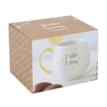 Miniatyrbild 3 av 3: Something Different Hello Spring Rund Keramisk Mugg En Storlek Vit White/Yellow One Size
