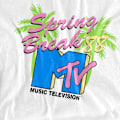 Miniatyrbild 4 av 5: MTV Herr Spring Break Neon Palm Trees T-Shirt 4XL Vit White 4XL