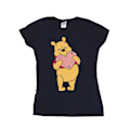 Miniatyrbild 1 av 3: Disney Dam/Kvinnor Nalle Puh Hjärta Ögon Bomull T-shirt Navy Blue S