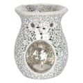 Miniatyrbild 1 av 3: Something Different Crackle-Effect Oljelampa L Silver Silver L