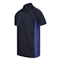 Miniatyrbild 1 av 2: Finden & Hales Herr Piped Performance Sports Polo Shirt 2XL Nav Navy/Royal Blue 2XL