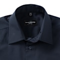 Miniatyrbild 5 av 6: Russell Collection Herr Långärmad Poly-Cotton Easy Care Skräddarsydd Poplin French Navy M